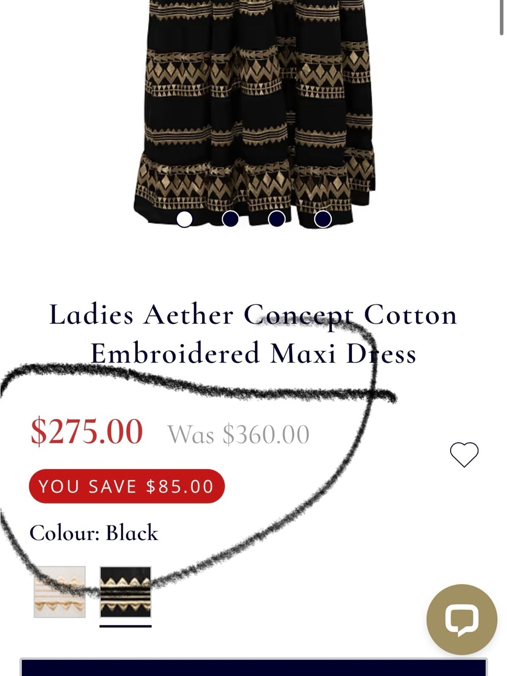 AETHER CONCEPT GOLDEN SANTORINI MAXI DRESS Size Medium - Picture 15 of 15